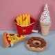 thumbnail image 4 of Juguetes para perros chirriantes, juguetes para masticar para perros agresivos, donas, pizzas, filetes, hamburguesas, papas fritas, juguetes duraderos para cachorros, perros pequeños y medianos., 4 of 5