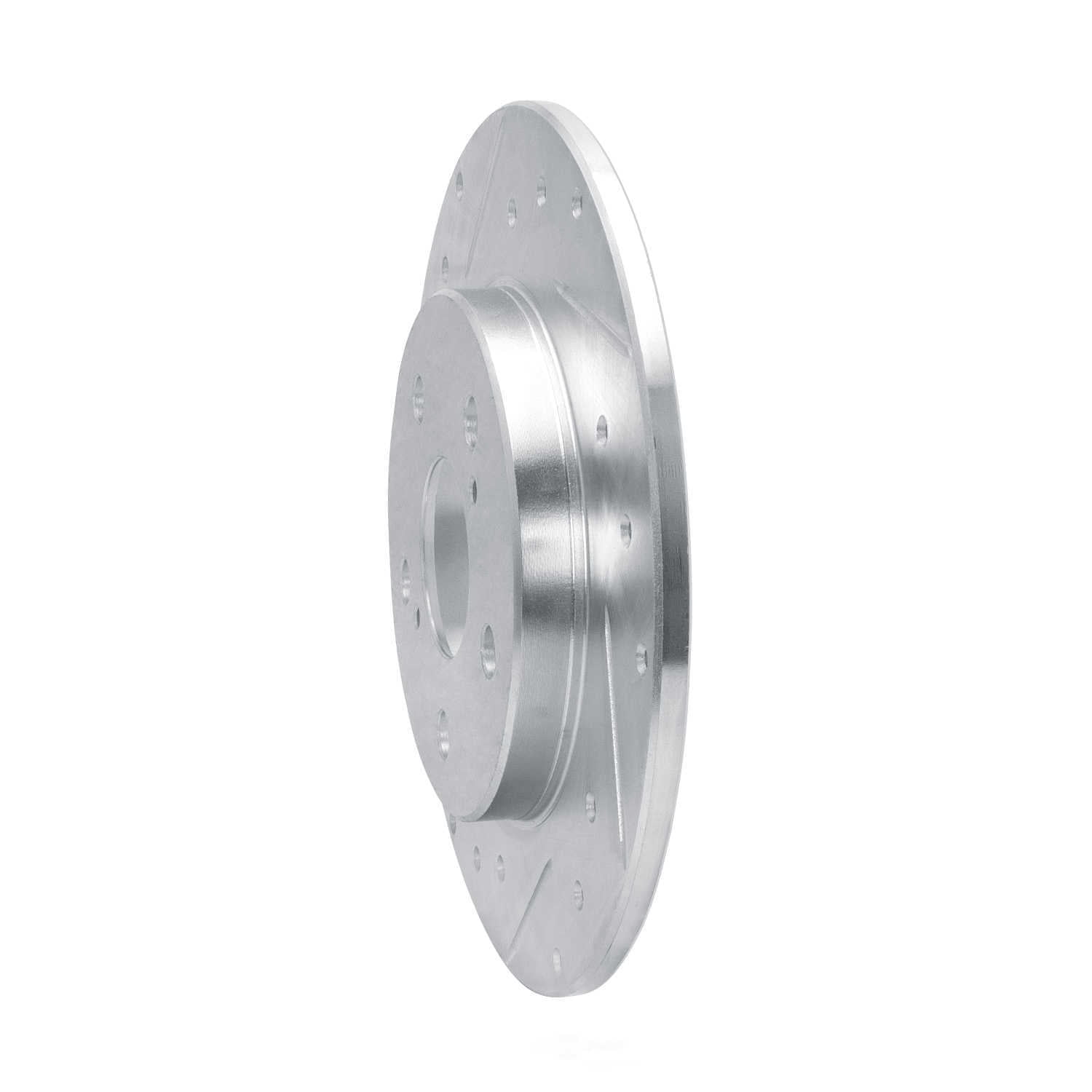 Dynamic Friction Company 631-76082L DFC Brake Rotor - Drilled And Slotted - Silver