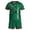 a-Green33, variant on FINALGANG Kids Boys Girls Two Piece Soccer Outfit Set Letter Print Short Sleeve Crewneck And Matching Elastic Waist Shorts Sports Set For Sports Training Stylish Outfit