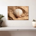 thumbnail image 2 of Elephant Stock Beach Scallop Shell Wall Art - Horizontal Canvas Wall Art - Kids Room Wall Decor - Nautical Canvas - Beige And Brown Decor - 12" x 8", 2 of 8