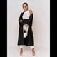 thumbnail image 5 of Suéteres Tipo Cárdigan Largos, Acogedores y Peludos para Mujer, Informales, de Larga y con Abertura Frontal, de Mohair. Negro Talla Única, 5 of 7