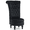 Black Set of 1, variant on WENTUM High Back Throne Royal Chair Set of 2, Velvet Armless Accent with Storage, Nailhead Trim, Solid Rubberwood Legs for Living Room Bedroom,Black