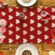 thumbnail image 4 of Yunuuuoa Valentine's Day Table Runner Heart Design Romantic Dining Decor for Wedding Anniversary Party Living Room Tabletop Flax Fabric Decoration, 4 of 7