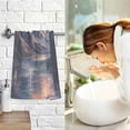 thumbnail image 7 of Yayeee 2 Pack Hand Towels for Bathroom 100% Cotton 16" x 28" Soft Absorbent Kitchen Towel, Ethereal Mountain, 7 of 7