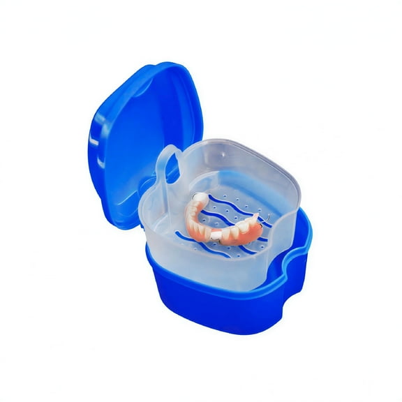 ACDANC Denture Case,Multi-Functional Denture Cup for Cleaning Soaking and Storage,Leak-Proof