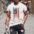 thumbnail image 2 of Momasggi 4th of July Short Sleeve T Shirts for Men American Flag Graphic Tees Independence Day Crew Neck T-Shirts Big and Tall Holiday Tops White 2XL, 2 of 6