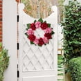 thumbnail image 4 of Canada Day Summer Non Fading Hydrangea Flower Wreath: Red And Two Color Hydrangea Flower Door Wall Decoration Heat And Suitable for Multiple Scenarios, 4 of 6
