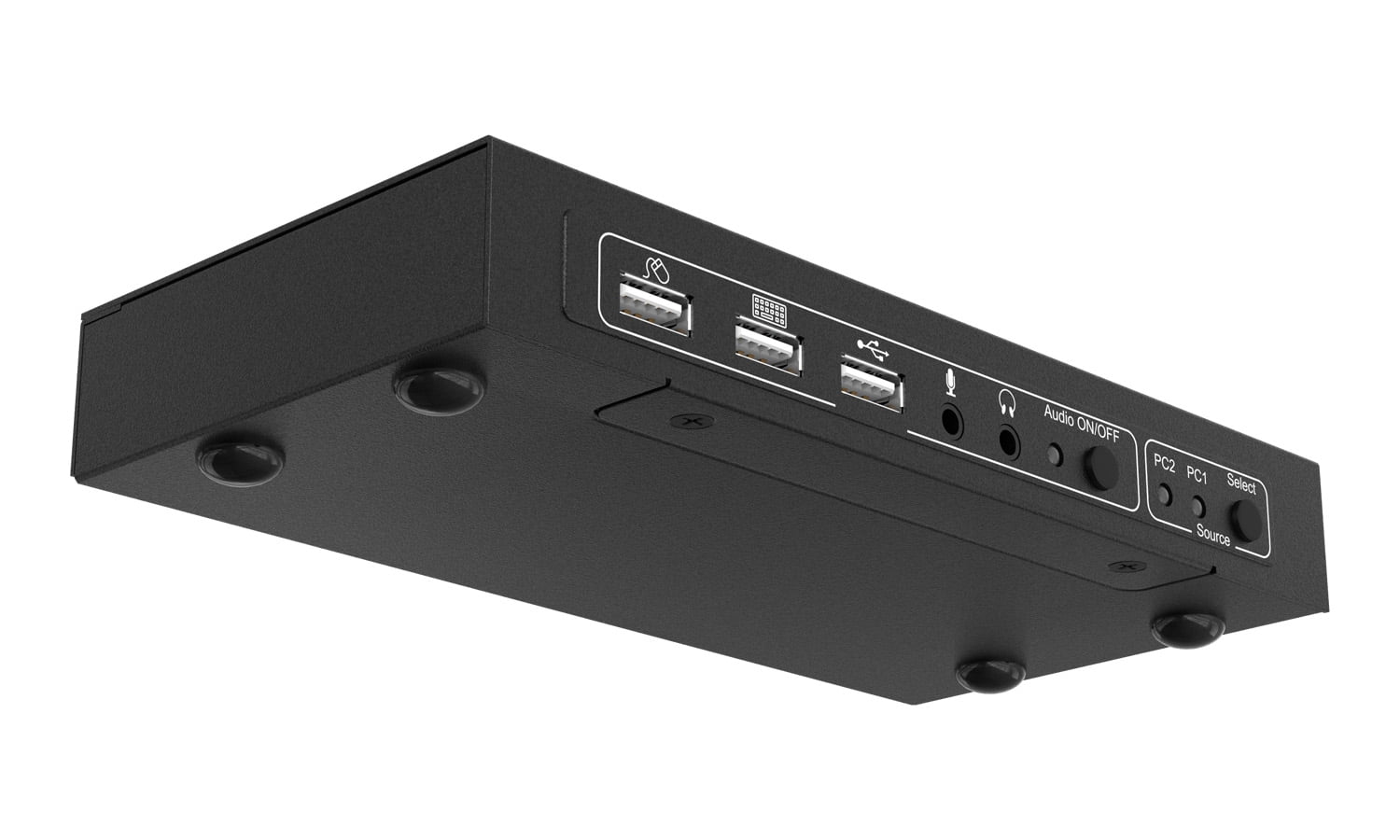 BZBGEAR 2x1 4K UHD KVM Switcher with USB 2.0 Ports for Peripherals and Audio Support