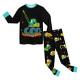thumbnail image 5 of Caqnni Children's All-Day Play Set 2 Piece Soft Cotton Outfit with Long Sleeves, Suitable for Spring Summer Fall, Vibrant Patterns(Yellow,5-6 Years), 5 of 5