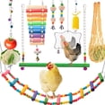 thumbnail image 1 of Chicken Toys KAKUNM para gallinero: xilófono, columpio, espejo, etc. (9 unidades), 1 of 7