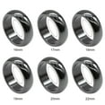 thumbnail image 5 of Fashion Simple 6mm Width Flat Hematite Magnetic Finger Ring Unisex Ring for Dating, 5 of 7
