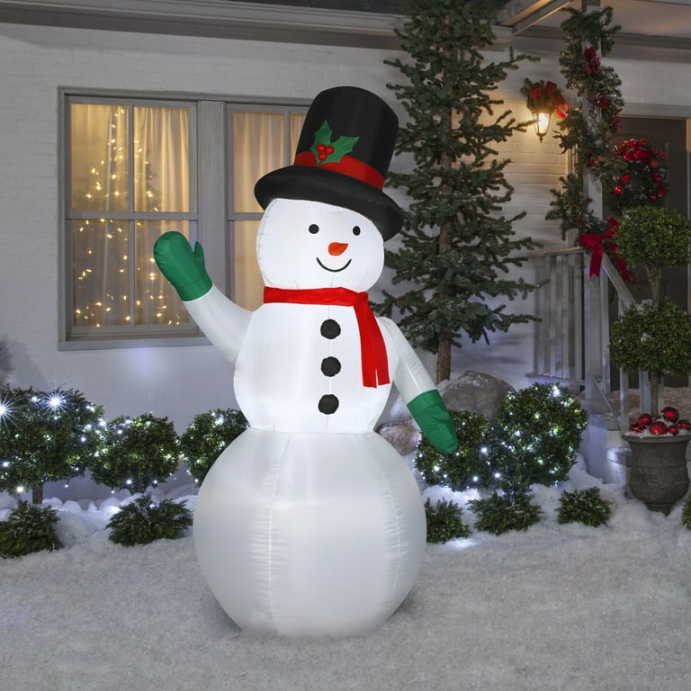 Gemmy Holiday 7' Snowman Lighted Christmas popular Inflatable Airblown Blow-up