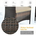 thumbnail image 5 of Costway 4PCS Rattan Patio Furniture Set Cushioned Sofa Chair Coffee Table Garden, 5 of 8