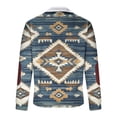 thumbnail image 6 of Womens Half Zip Pullover Geometric Ethnic Print Cozy Fleece Collar Sweatshirt Long Sleeve Pullover Casual Fall Winter Tops, 6 of 8