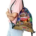 thumbnail image 2 of Cars on the Road Drawstring backpack GIFT, sports and fitness bag16"x18", 2 of 8