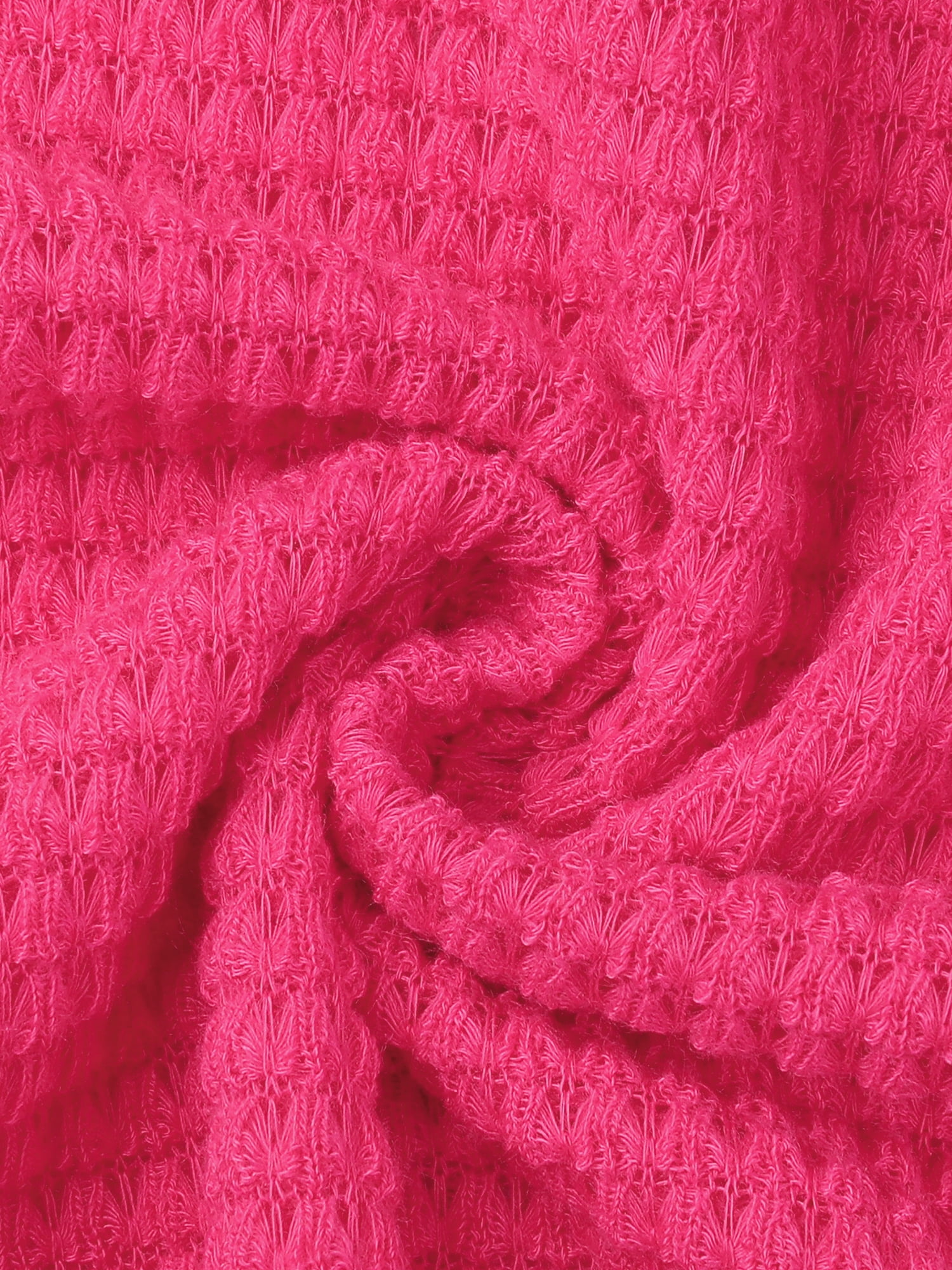 DARING DIVA Sleeveless Coverup Crochet See Through Halter Neck Dress S Hot Pink