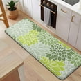 thumbnail image 5 of Green Floral and Petal Pattern Kitchen Rug Mat,Kitchen Runner Rugs Non Skid Washable,Decorative Kitchen Floor Mats for Kitchen,Sink,Laundry,17"x47.2", 5 of 7