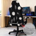 thumbnail image 5 of SCRAWLGOD Daisy Leaf Print Gaming Chair Cover Stretch Breathable Furniture Protector Washable Stain Resistant Gamer Chair Slipcover with Armrest Covers, 5 of 9