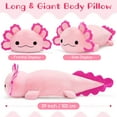 thumbnail image 6 of Tezituor 39.3'' Axolotl Stuffed Animal Large Plush Axolotl Pillow Plush Toy, 6 of 8