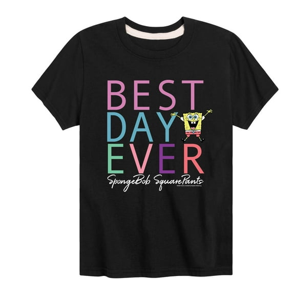 SpongeBob SquarePants - Best Day Ever - Toddler And Youth Short Sleeve Graphic T-Shirt