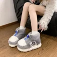 thumbnail image 5 of Zapatillas de algodón de conejo para mujer, zapatos cálidos de invierno con forro de felpa, zapatilla de interior con plataforma para parejas, botas altas para la nieve, zapatilla de casa para hombre, 5 of 5
