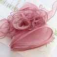 thumbnail image 2 of Cheers.US Women Kentcky Derby Church Hat Organza Flower Wide Brim Fascinator Hats for Wedding Tea Party, 2 of 7