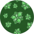 thumbnail image 1 of Ahgly Company Indoor Round Patterned Deep Emerald Green Area Rugs, 4' Round, 1 of 6
