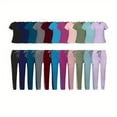 thumbnail image 2 of Stylish V Neck Short Sleeve Hospital Nurse Uniforms Hospital Nurse Work Clothese Scrub Sets 2PCS, 2 of 7
