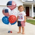 thumbnail image 4 of Jamsmile Toddler Boys Outfit Sets Independence Day Embroidery Print Tshirts + Shorts Summer Shorts 2pc Children Boys Outfits, 4 of 7