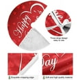 thumbnail image 6 of SKYSONIC Valentine's Day Love Christmas Tree Skirt Home Decoration Large Round Christmas Tree Skirt for Holiday Party Home Christmas Day Ornaments 47.2 Inch, 6 of 6