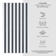 thumbnail image 4 of American Soft Linen, 100% Cotton 4-Pack Turkish Cabana Striped Beach Towels – Sand-Free, Soft & Absorbent, 30x60 Inches - Dark Gray, 4 of 10