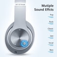 thumbnail image 5 of Headphones Wireless Bluetooth,60 Hours Playtime Foldable Lightweight Bluetooth Headphones Wireless Over Ear Wired Hi-Fi Stereo with 6 EQ Modes, Deep Bass Adjustable Headset with Mic, FM, TF for Adults, 5 of 5