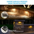 thumbnail image 3 of 12 Pack LED Low Voltage Hardscape Lighting, 7 Inch Retaining Wall Light, 3W/4W/5W Landscape Step Lights, Surface & Recessed Mounted, 2700K Soft White, 3 of 8