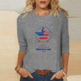 thumbnail image 2 of Camisetas de Manga Corta para las Mujeres Día de la Independencia Impreso Suelto Cuello Redondo Tee, Casual Y Blusas Festivas para las Mujeres Casual, 2 of 4