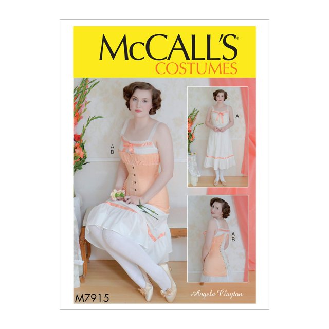 McCall's Patterns McCall's - Corsé victoriano para mujer y vestido de costura para disfraz de Angela Clayton, tallas 6 a 14