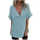 thumbnail image 3 of Camisas para mujer,Cárdigan con capucha y cuello en V para mujer, mezcla de lana de invierno, manga corta, top informal de poliéster para uso diario, sopatenor, 3 of 9