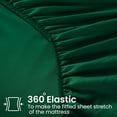 thumbnail image 6 of Fitted Sheet Only - Extra Deep Pocket No-Pop Off Elastic Bottom Sheets - Ultra-Soft Brushed Microfiber Hotel Luxury Machine Washable Fitted Bed Sheets - Fade & Shrink Resistant (Green, Queen), 6 of 8