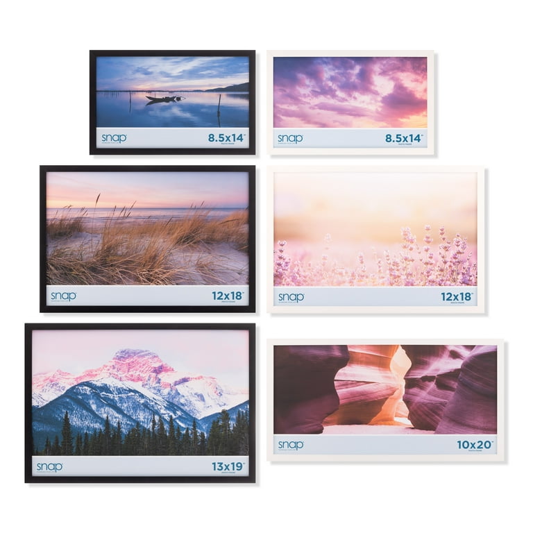 Snap Wood Wall Mount Photo Picture Poster Frame with Hanging