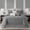 Grey, variant on White Geometric Comforter Set, 7 count, Jacquard with Matching Solid Microfiber Work, Modern Design, Bedding Sets, Decor