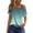 Green, variant on ABATAB Off One Shoulder Tops for Women Summer Short Sleeve Gradient T-Shirts Dressy Casual Lightweight Trendy Shirt Blouses