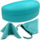 thumbnail image 1 of Estuche para Gafas de Sol MyEyeglassCase XL para Monturas Curvas en Color Azul Verdoso, 1 of 8