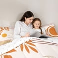 thumbnail image 5 of Castle Fairy Brown Orange Stripes Twin Comforter Sets,Geometric Bedding Set, 5 of 8
