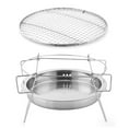 thumbnail image 1 of OUNONA 1Pcs Mini Grill Portable en Acier Inoxydable pour Jardin Extérieur, 1 of 8
