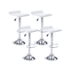 thumbnail image 1 of Set 4 taburetes Ajustables LUMAX Banco Giratorio para Barra Cocina blanco, 1 of 6