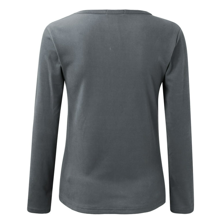 Women Crew Neck Lined Thermal Thermal Underwear Slim Tops Long Sleeve Thermal Shirts Winter Tops Thermal Women Underwear Top Tops Cuddles Long Underwear Women Thermal under Shirts Thermal Walmart