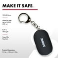 thumbnail image 4 of SABRE 2-in-1 Personal Alarm with LED Light and Snap Hook, 130dB, Black, 4 of 7