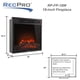 thumbnail image 5 of Chimenea Eléctrica RecPro RV Empotrada de 18" 110-120V con Interruptor, 5 of 9