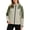Beige, variant on Women's Color Panel Hooded Windbreaker Jacket, Full Zip Long Sleeve Adjustable Cuff Casual Outdoor Hiking Outerwear For Springtime And Fall