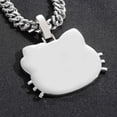 thumbnail image 5 of Hello Kitty Hip Hop Necklace Anime Pendant Ins Fashion Trendsetter Hip Hop Men and Women Zircon Powder Solid Necklace Cute Gift tzw, 5 of 7