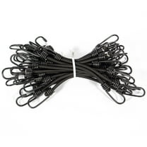 3/8" x 18" Black Bungee Cords (bundle of 25) - 9mm